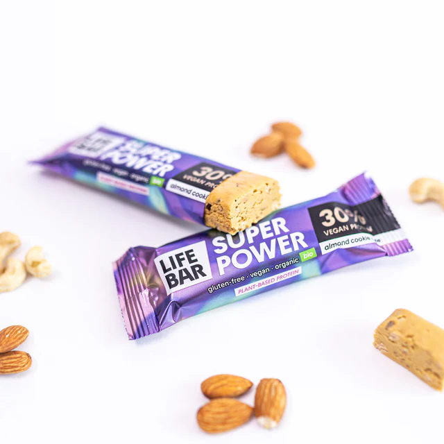 LIFEBAR barre proteinee vegan Super Power amande cookie bio