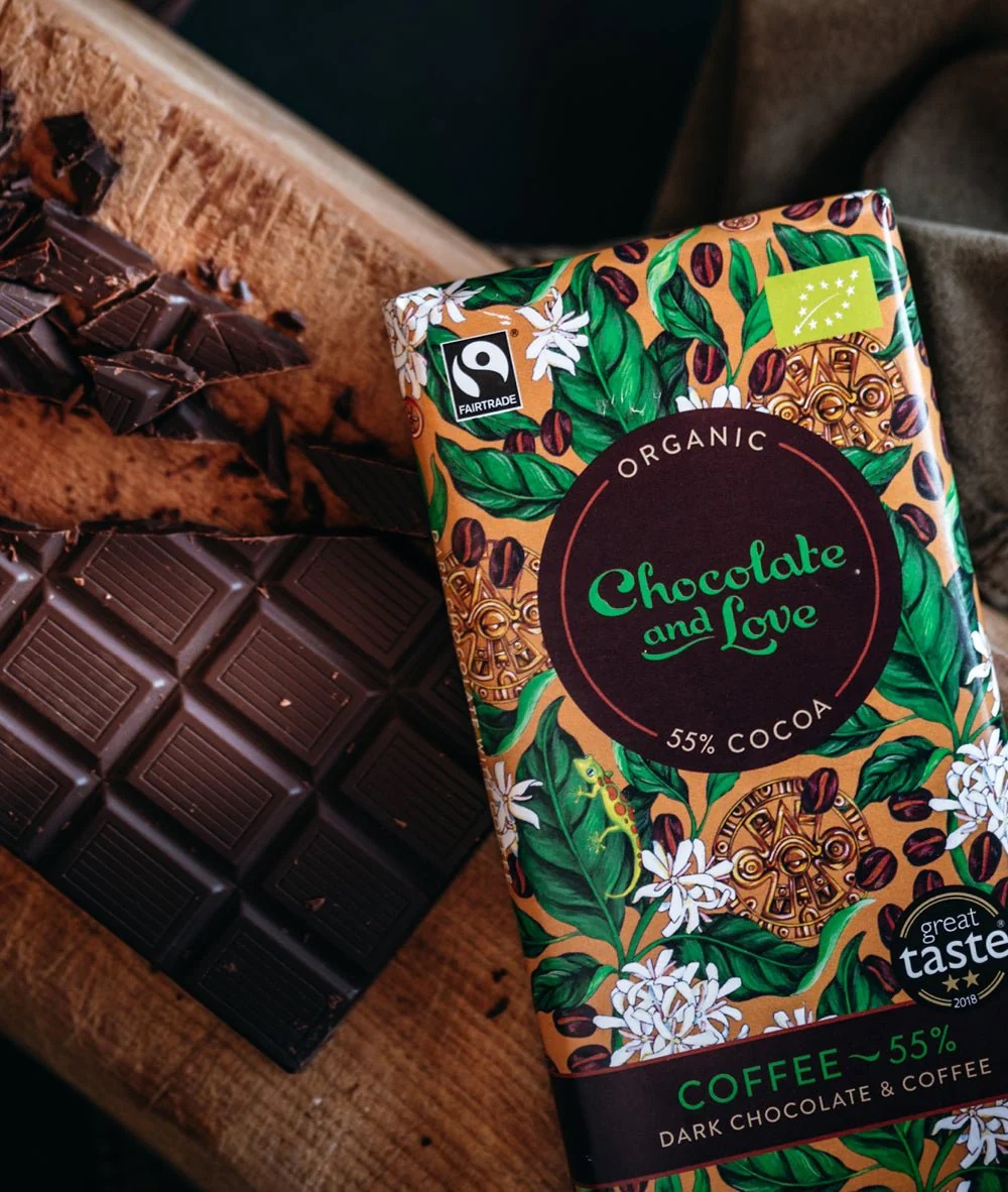 Chocolat Noir Café Bio Vegan Chocolate and Love