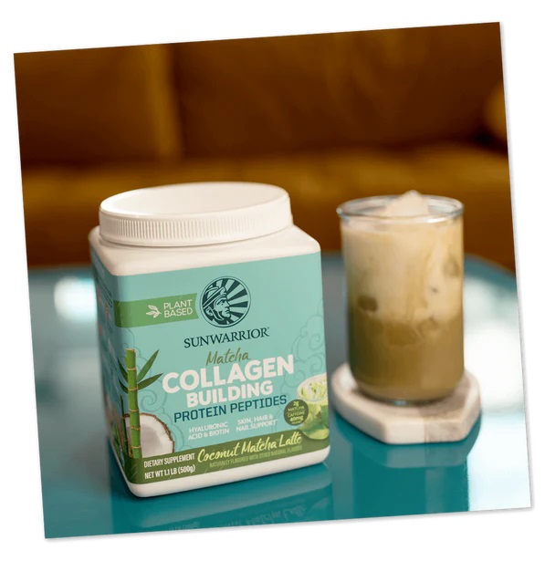 Collagene vegetal peptides coco matcha latte sunwarrior 500g