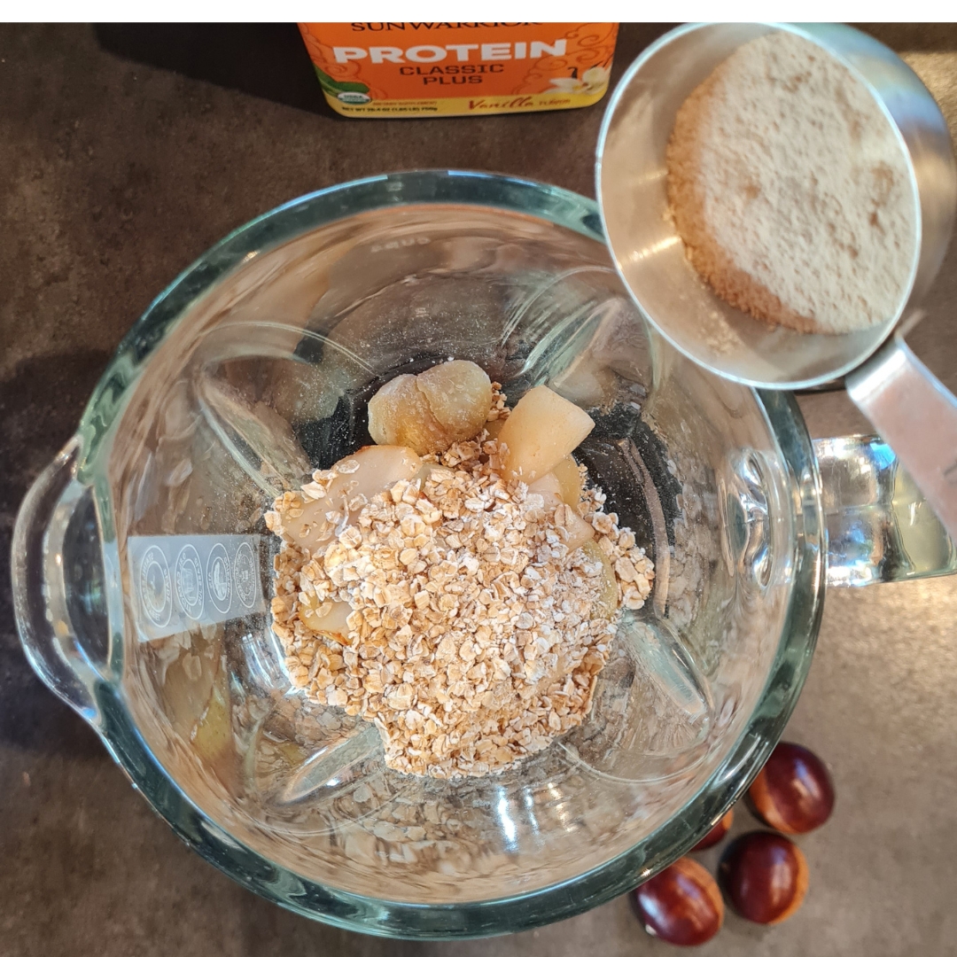 Shake proteine à la chataigne poire et vanille